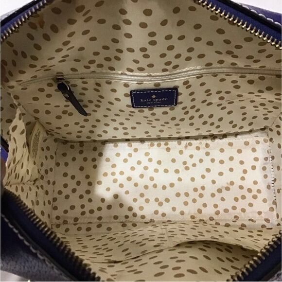 kate spade Alessa Wellesley Leather Satchel Holliday Blue Bag - Picture 13 of 15